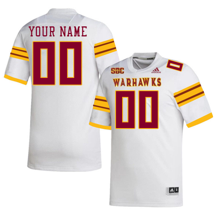 Custom Louisiana?CMonroe Warhawks Name And Number College Football Jerseys Stitched-White